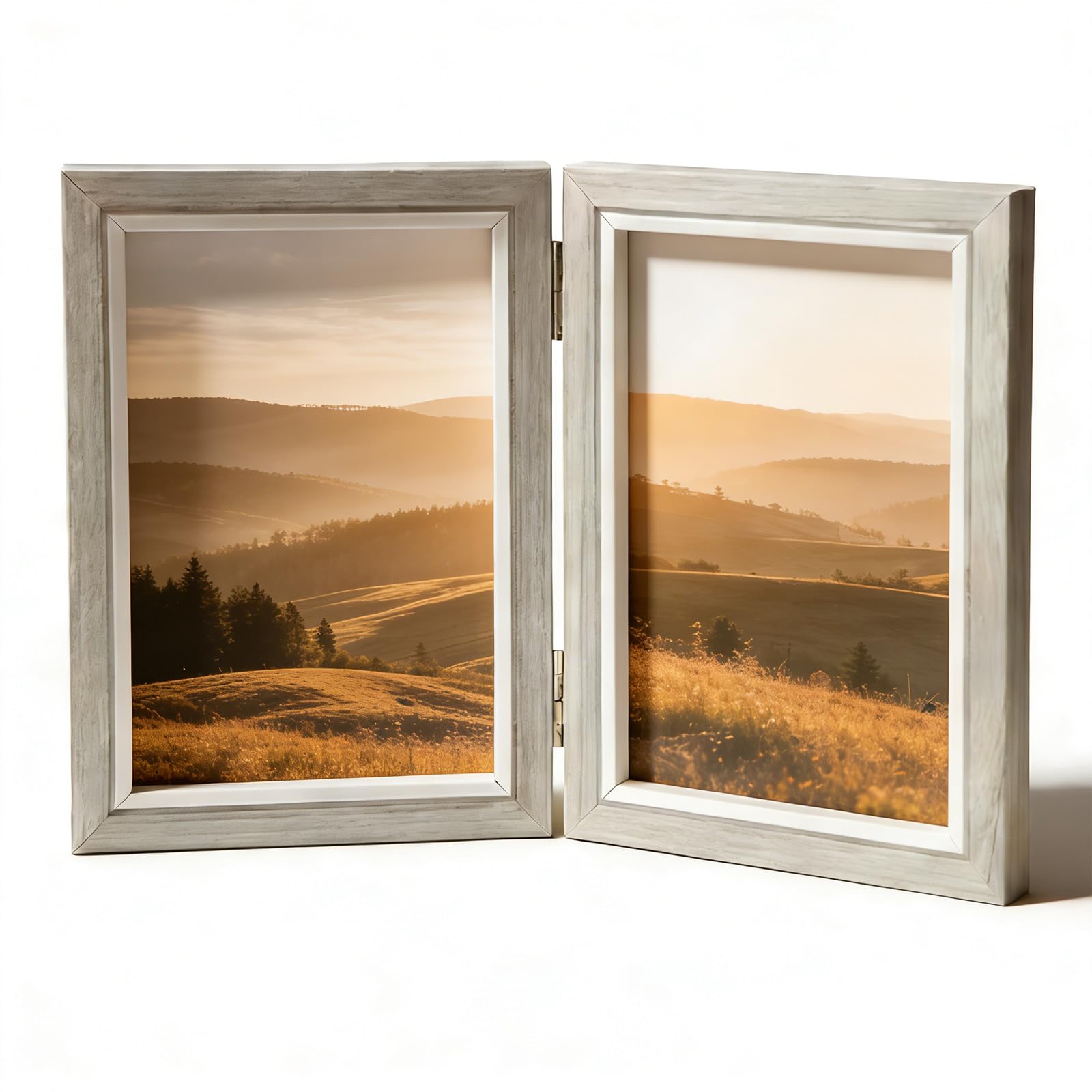 Double Photo Frame 6x4 Hinged Folding Picture Frames