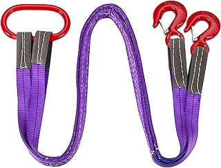 VENITOR Heavy Duty Two Leg Bridle Web Sling Lifting Straps for Hoist Sling Strap Bridle Sling Steel Sling,4.92Ft 4409lb Capacity Steel Sling-Strong Tuff-Edge Polyester Material, Safety Ring Hook