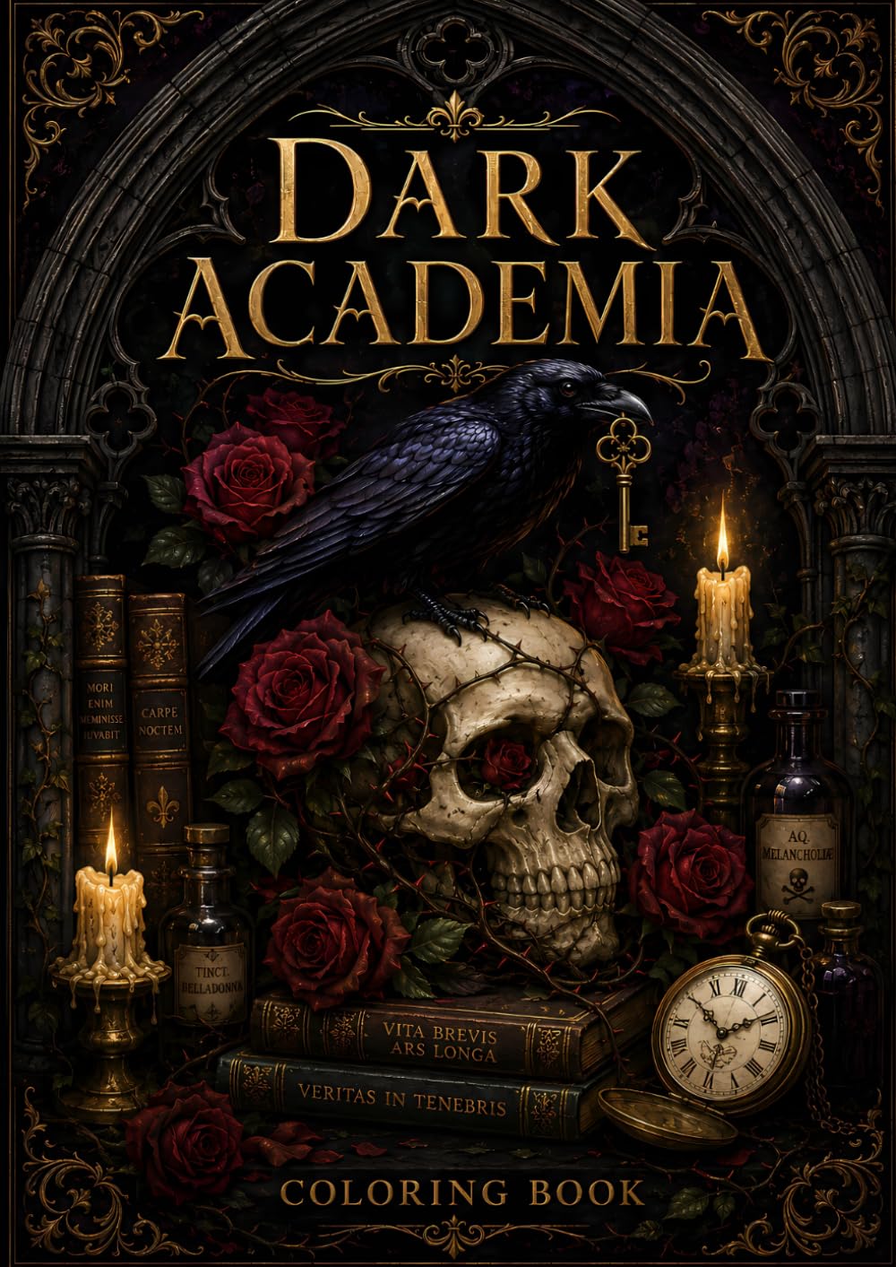 Dark Academia: Coloring Book