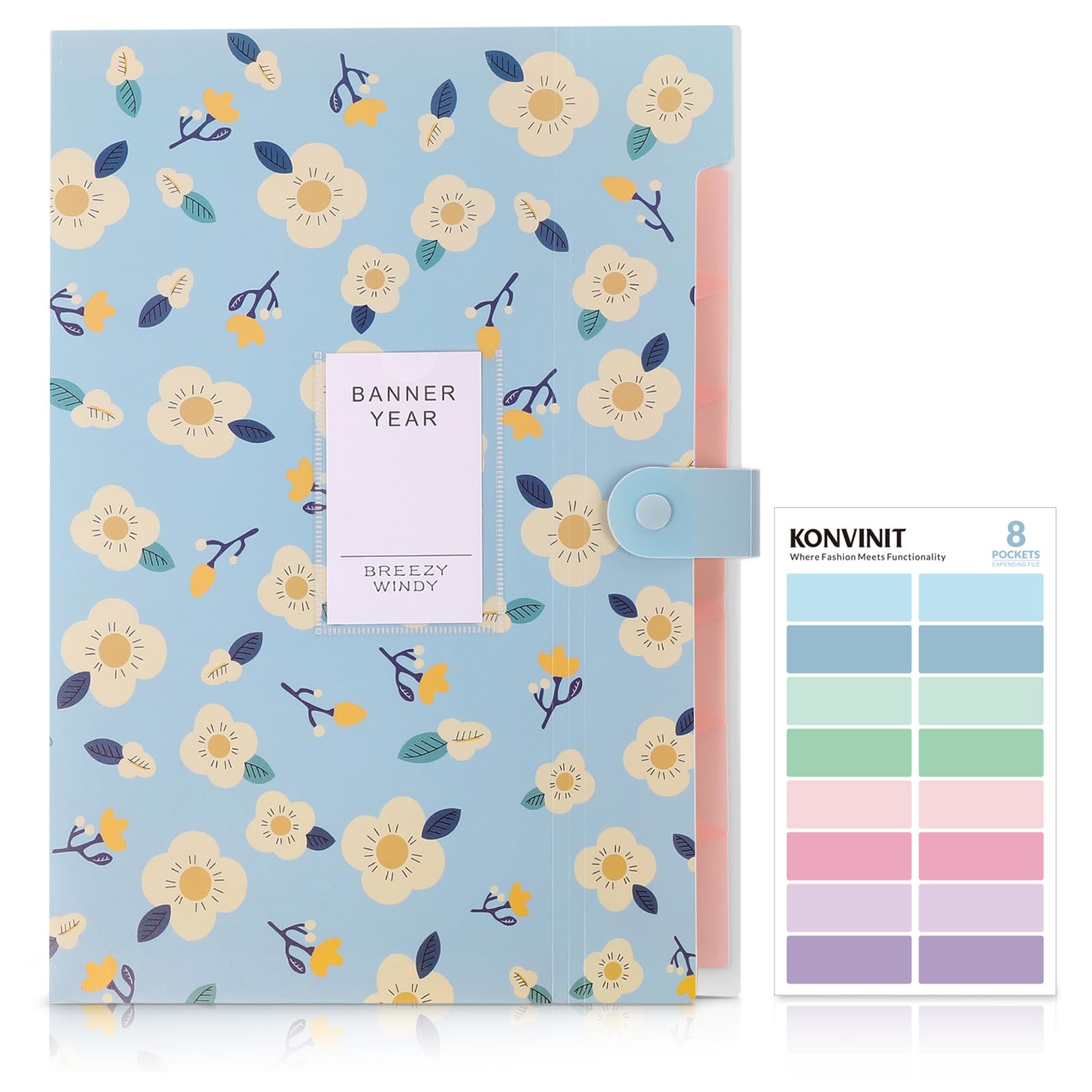 Set 2 Cartelline Portadocumenti A4 - Organizzatore Con Chiusura A Pressione, Colori Turchese E Blu - Foto 11