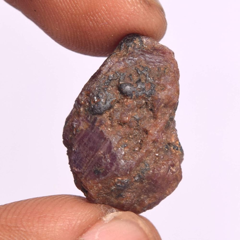 GEMHUB Women's Raw Rough Star Ruby 31.50 Ct Certified Uncut