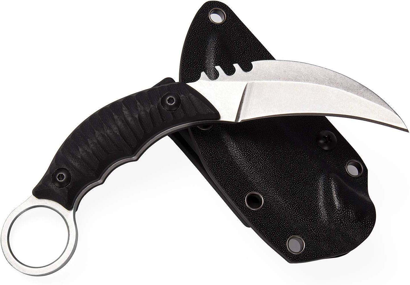Outdoor Survival Bear Claw Tactical Knife Finger Fixed Blade Knife Steel Handle Sharp Fixed Blade with Sheath