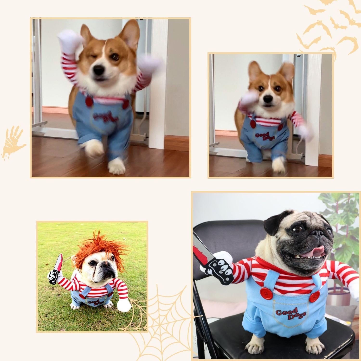 Amazon | ペットパレット 犬 猫 コスプレ ハロウィン ペット 服 変装