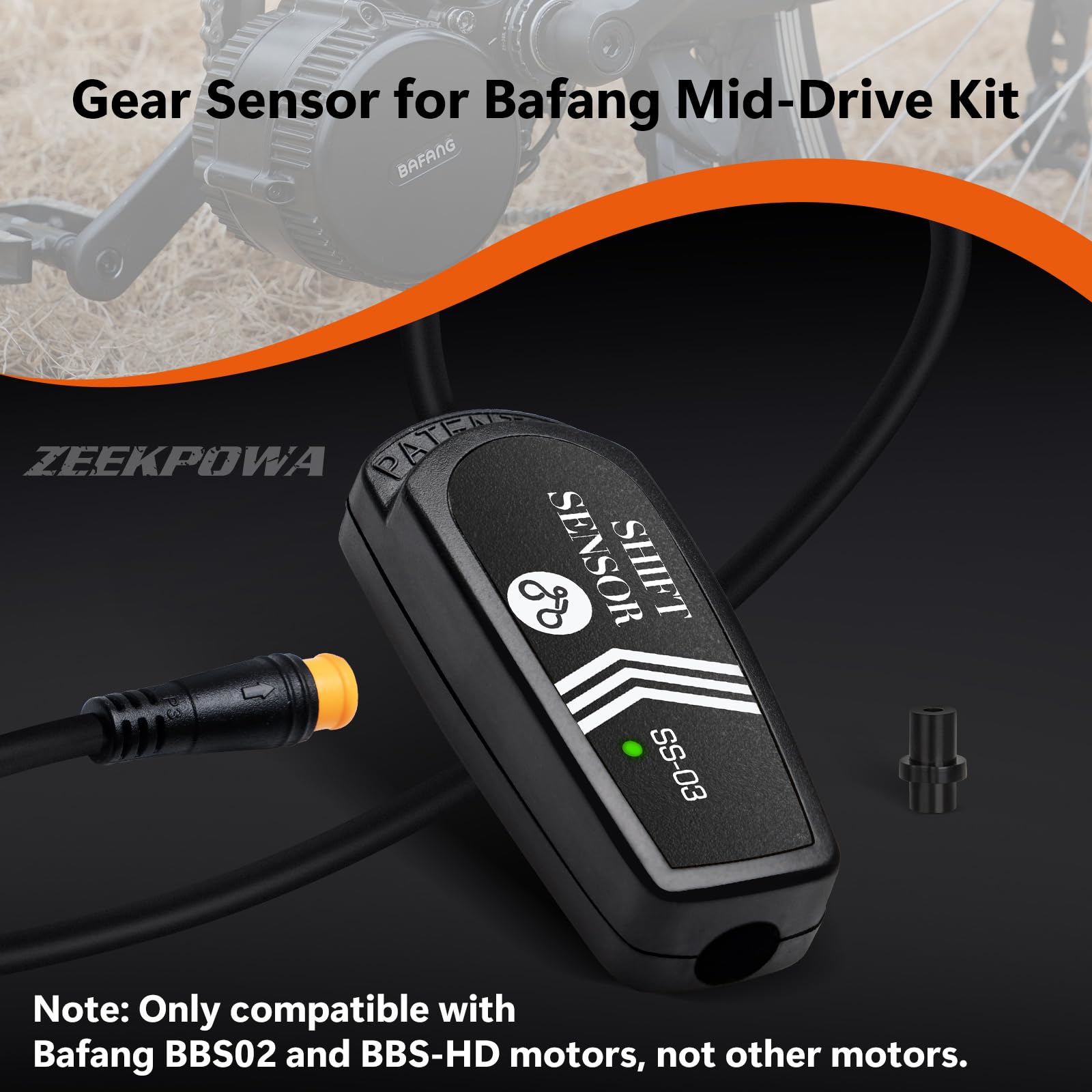 Gear Sensor Gear Shift Sensor Cable for BAFANG Mid Drive and BBS02 Conversion Kit with 3 Pin Male Connector 2022 Newer Model
