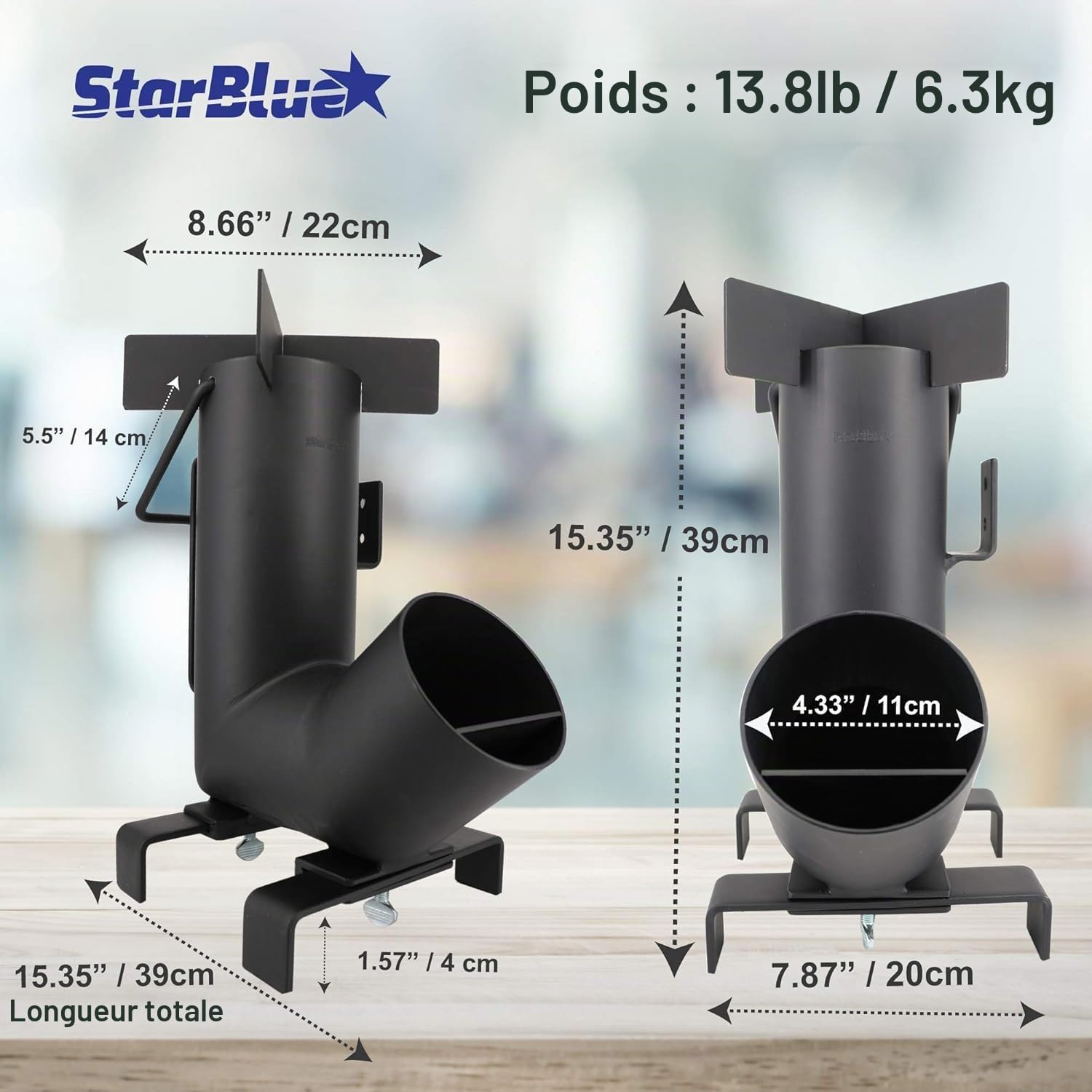 Réchaud de Camping StarBlue Avec Sac de Transport GRATUIT - Réchaud Portable à Bois Avec Grande Chambre à Combustible, Idéal Pour la Cuisine en Plein Air, Pique-Niques, Barbecues, Chasse et Pêche