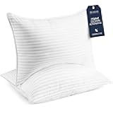 Bed Pillows Standard/Queen Size Set of 2 - Original Down Alternative Pillow for Sleeping - Bedding for Back, Stomach or Side Sleepers
