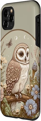 Miniatura 2 de Funda para iPhone 11 Pro Max con diseño de búho floral para niñas y mujeres