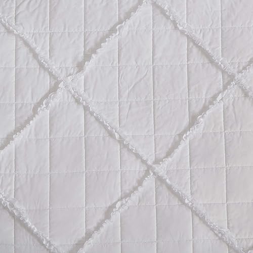 Miniatura 9 de Madison Park Boone funda para sofá cama de doble cara, acolchada, con faldón, gamuza sintética, alternativa al plumón, fundas a juego y almohadas