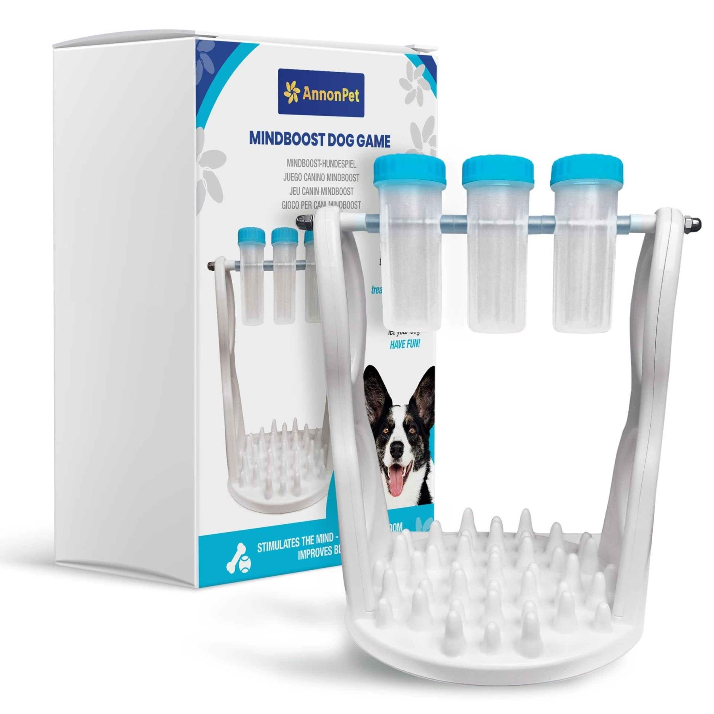 Juego interactivo para perros – Estimula la mente de tu perro con cilindros giratorios, juego inteligente para entrenamiento mental, rompecabezas para perros de talla pequeña y mediana