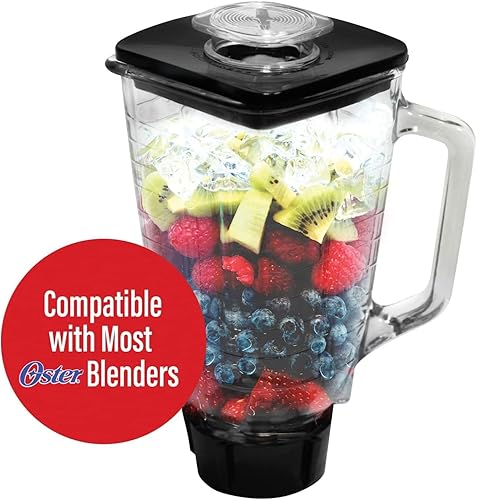 Miniatura 2 de Brentwood P-OST722 Juego de tarros de vidrio de repuesto, compatible con licuadora Oster, capacidad de 0.33 galones