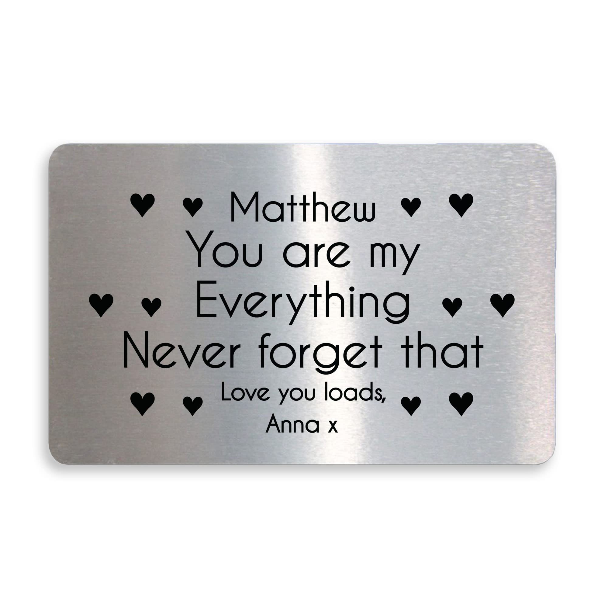 RED OCEAN Personalised Novelty Wallet Card Christmas Anniversary Card For Boyfriend Girlfriend Husband