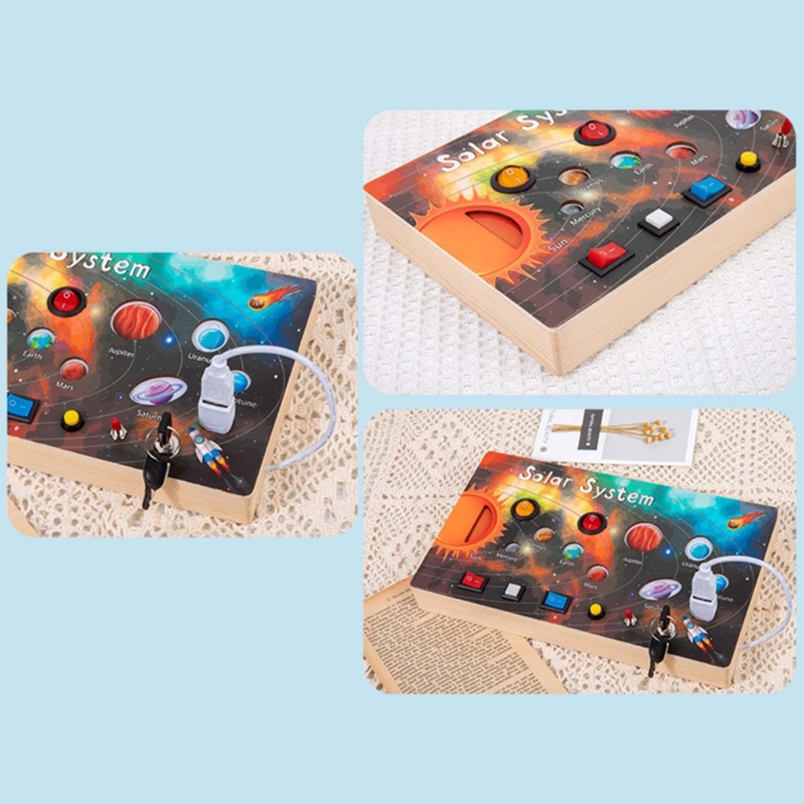 Pannello Sensoriale di attività per Bambini Giocattolo Educativo | Colorato Fidget Educativo per Bambini Piccoli Casa Viaggio Scuola Asilo Maschi Femmine Compleanni Natal