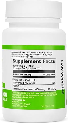 Miniatura 2 de BariSlim Tabletas de vitamina B12 Plus - Formulado bariátrico para cirugía posterior a la pérdida de peso, incluyendo bypass gástrico y manga