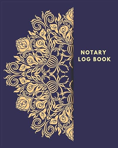 Notary Log Book: Vintage Blue and Gold Notary Public Logbook : Notary Records Journal : Official Notary Journal| Public Notary Records Book | Notarial ... Notary Template , Public Notary Records Book)