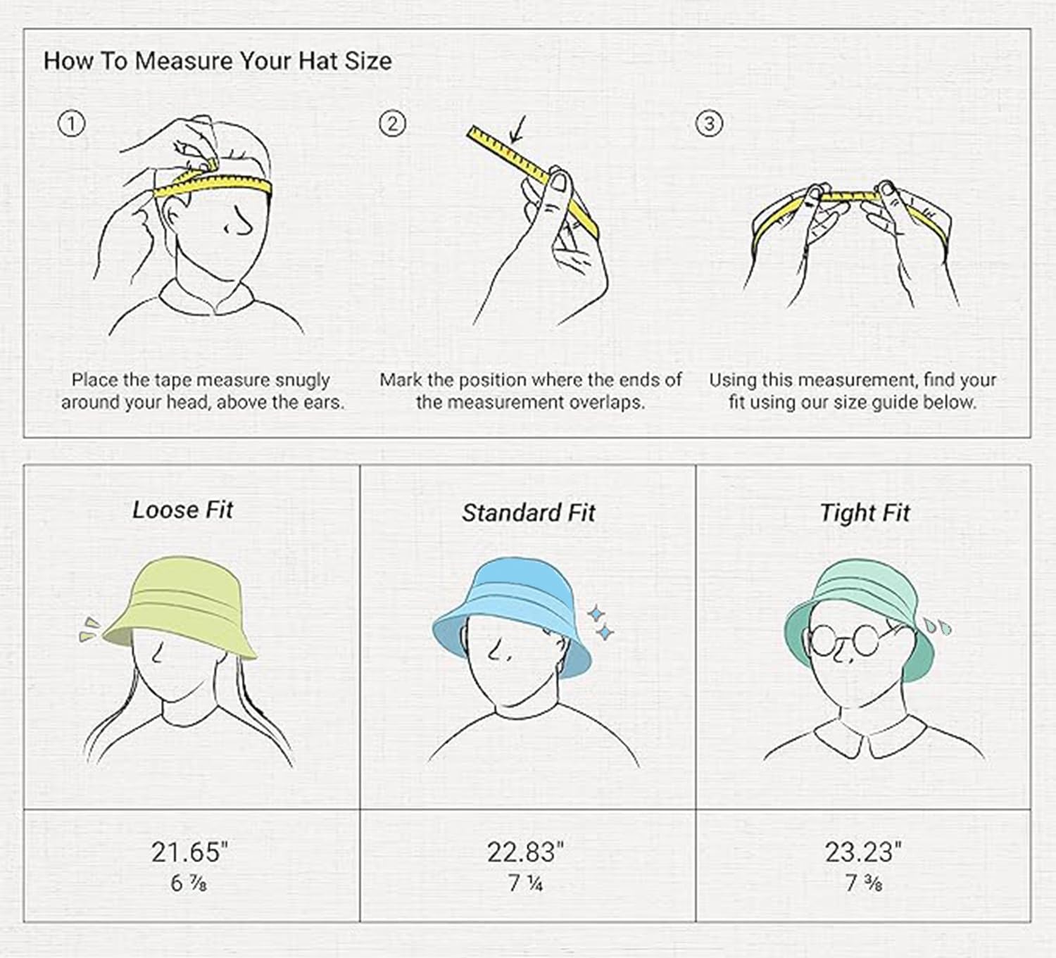 2 Pieces Bucket Hat Sun Packable Travel Beach Fishing Hat for Men Women - Image 7