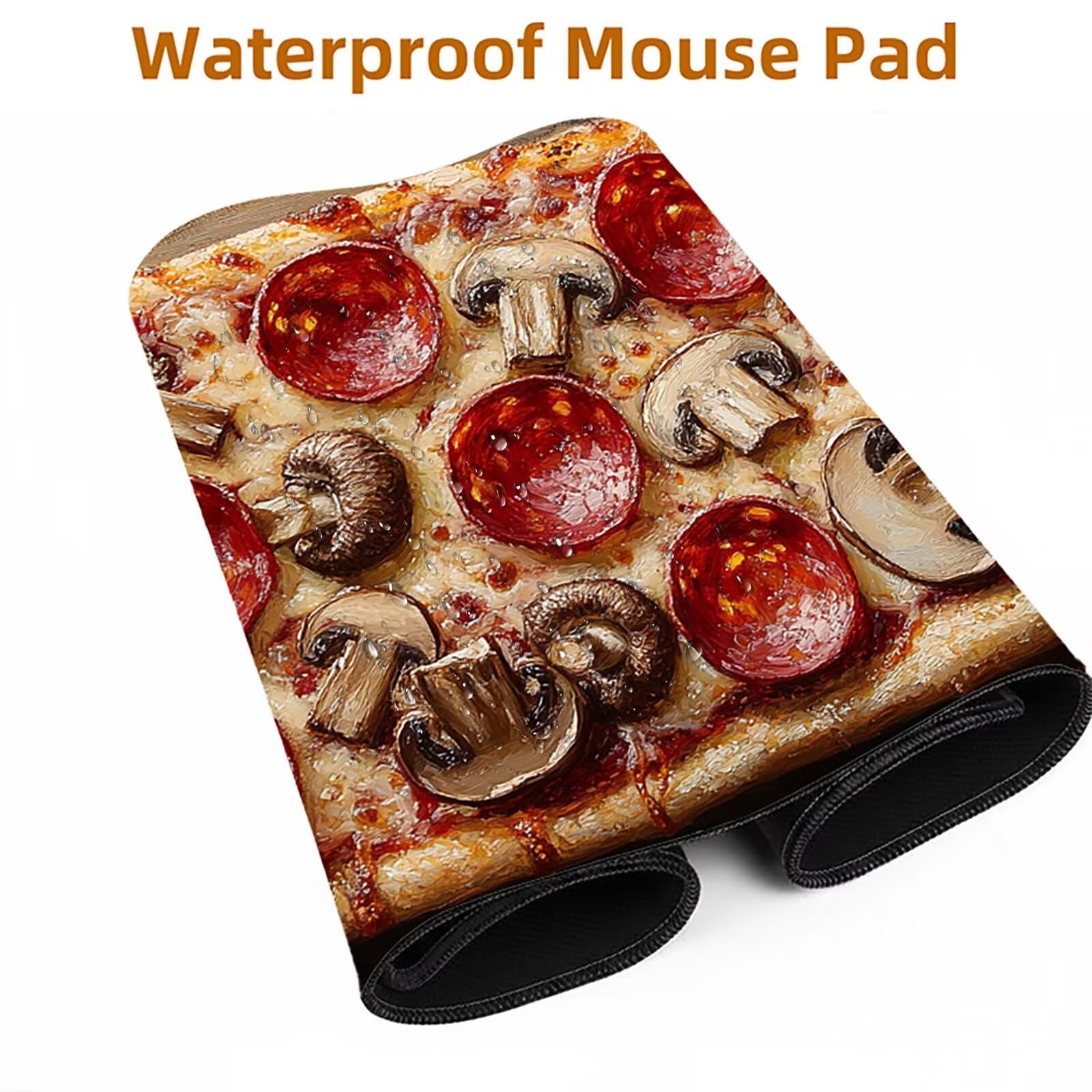 Podkładka pod mysz do pizzy Wodoodporna podkładka pod mysz Gastronomia Podkładka pod mysz xxl 140 x 60 x 0,3 cm Zwiększona dokładność i szybkość szyte krawędzie dla laptopa Klawiatura Gracz Dekoracja