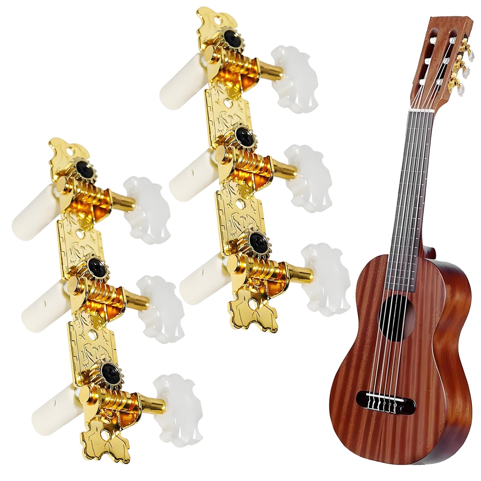 2 Pièces Mécaniques Pour Guitares Classiques, Accordage De Guitare Tuners, Cheville Guitare Tuning Pegs, Boutons De Cheville Guitare Tuning Pegs, Tuners Mécaniques (Forme De Nuage)