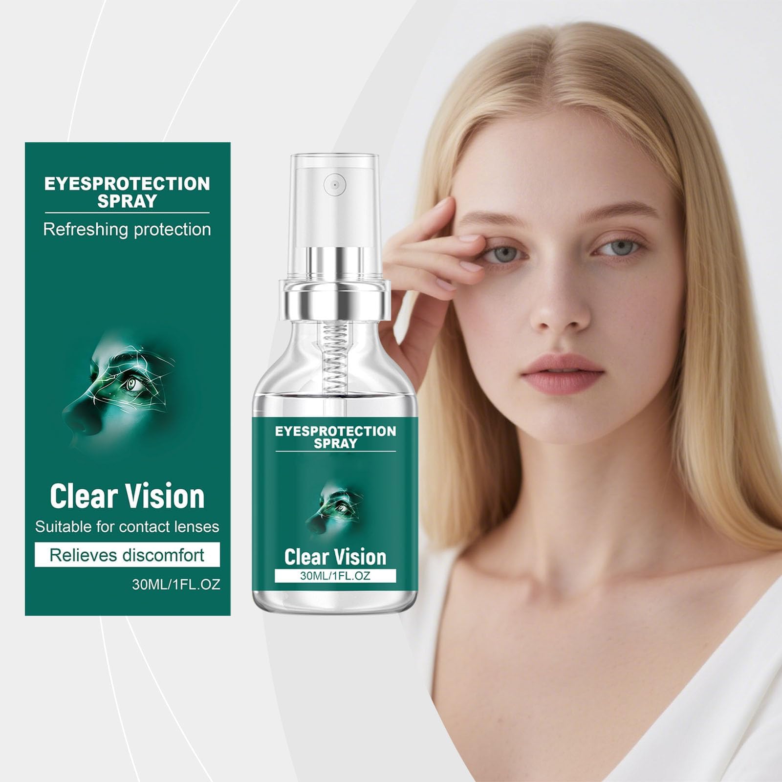 Spray Ocular con Luteína: Bruma Refrescante para el Cuidado de los Ojos con Luteína y Vitamina E. Cuidado Suave para la Vista Cansada; Alivia la Sequedad y la Irritación. Para Hombres y Mujeres.