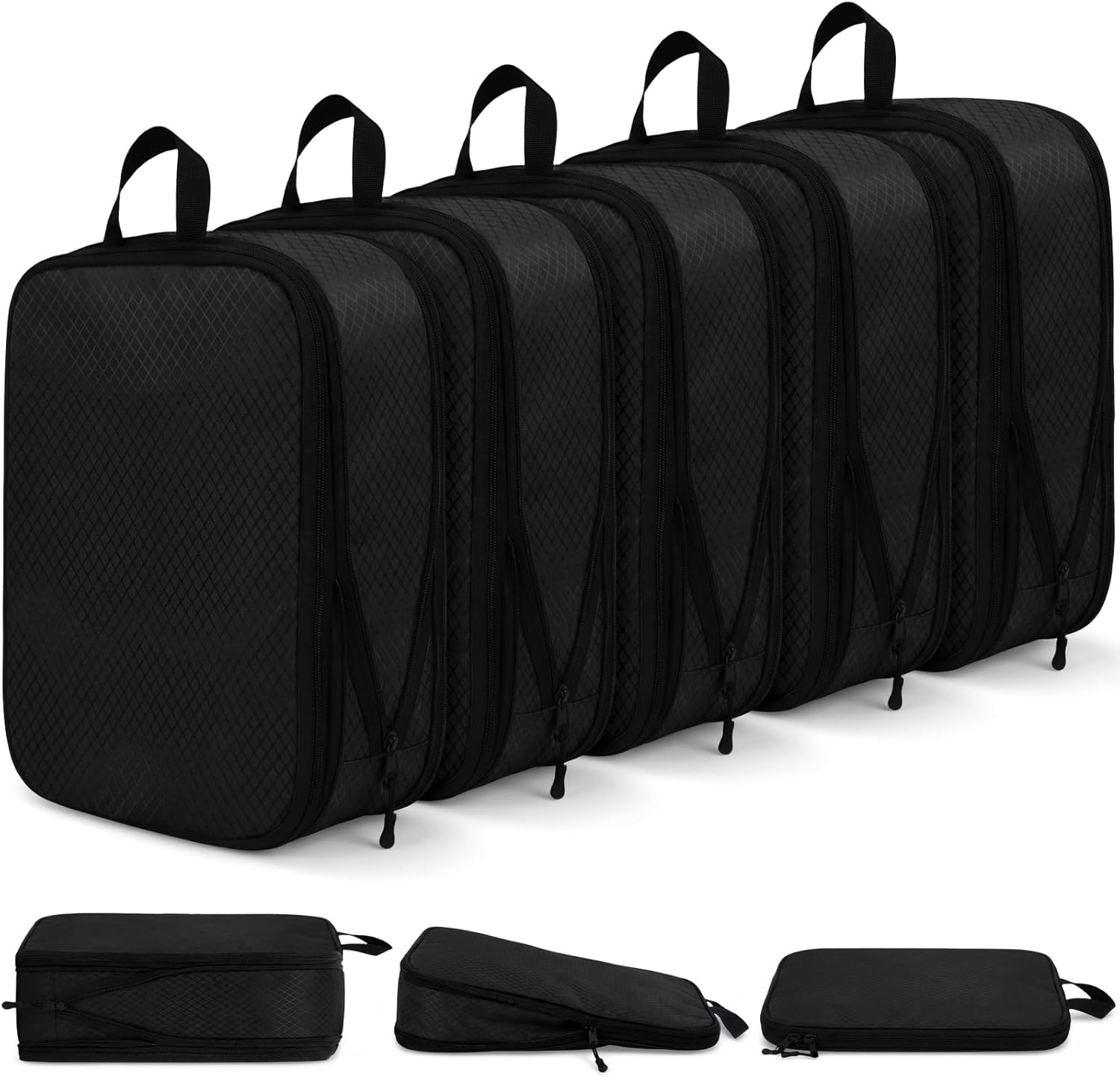 5 Pack Compression Packing Cubes for Travel Space Saving