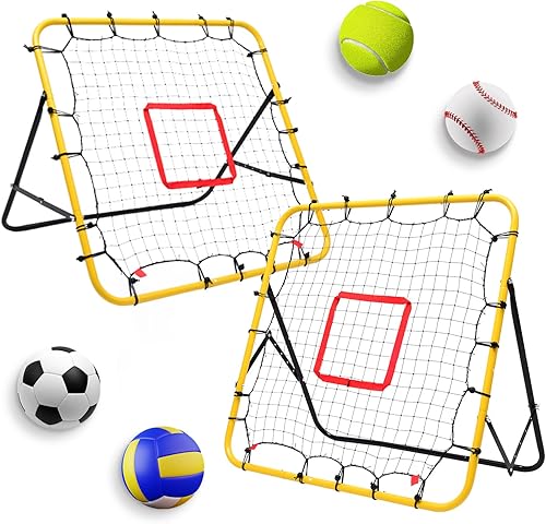 Red de rebote de béisbol y sóftbol para entrenamiento de lanzamiento y campo, red de béisbol de 3.3 × 3.3 pies con objetivo, altura ajustable