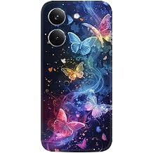 K l fland Xiaomi Redmi Note 15 Pro ile uyumlu K l f Boutique Bask l  Resimli Neon Kelebekler Pcode -092