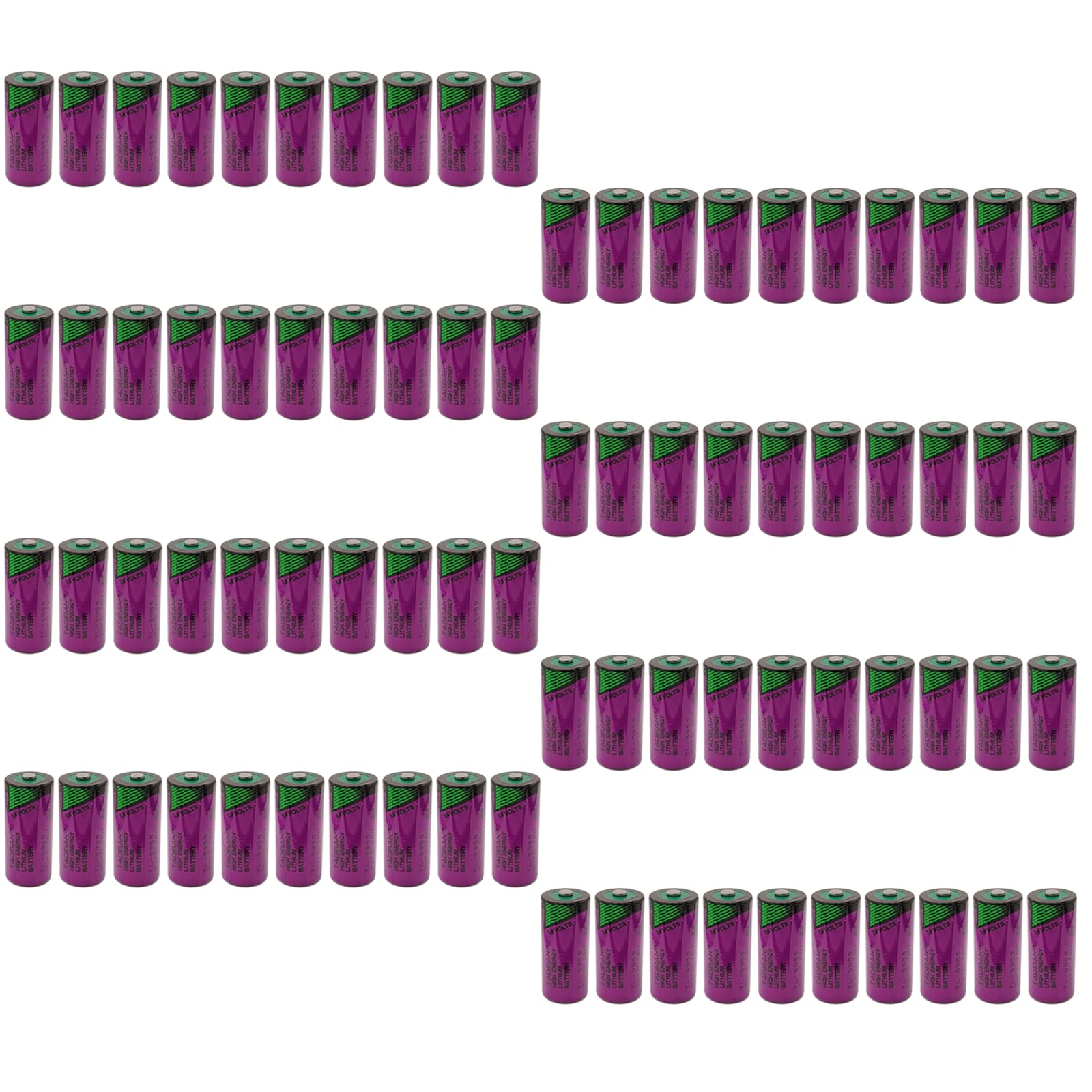 80-Pack TL-5955 2 3 AA 3 6 1650mAh Non-Rechargeable Lithium Battery for Tadiran TL-2155 TL-4955 TL-5155 TL-5955 SL-361