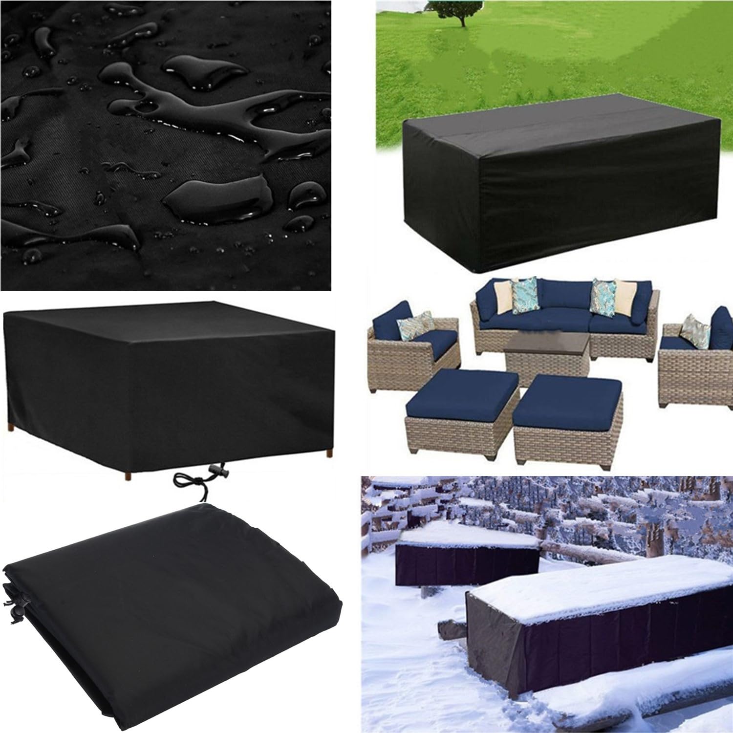Gartenmöbel Abdeckung Wasserdicht 230x180 Abdeckung Gartenmöbel Winterfest Schutzhülle Abdeckplane Gartenmöbel Gartentisch Abdeckung Abdeckhaube Gartenmöbel für Tische Stühle, Anti-UV 230x180x80cm
