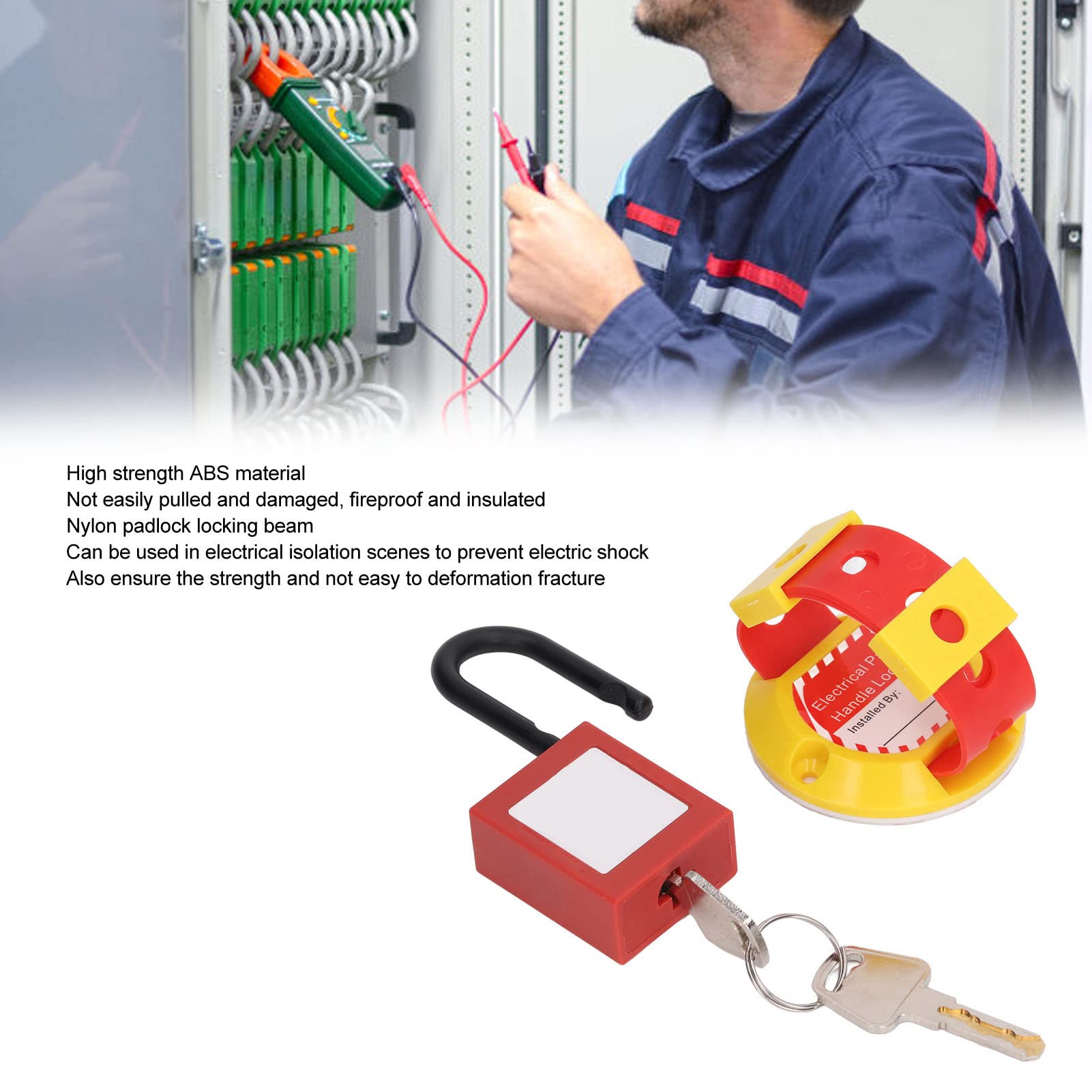 Nutriess Electrical Panel Handle Lockout Kit Fire Insulation Handle Switch Lock Lightweight Portable Safety Supply for Industrial Applications
