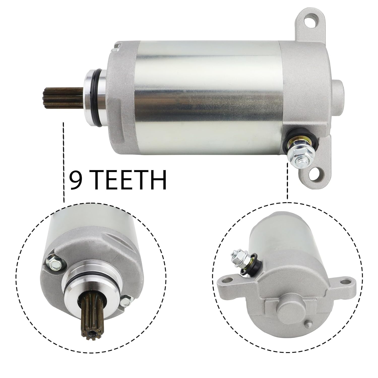 Starter w/Relay & Ignition Switch for Kawasaki Bayou 250 KLF250 2004-2011, 21163-1266 18716, 2004 2005 2006 2007 2008 2009 2010 2011 Bayou 250 Starter for Kawasaki KLF250, Starter for KLF250