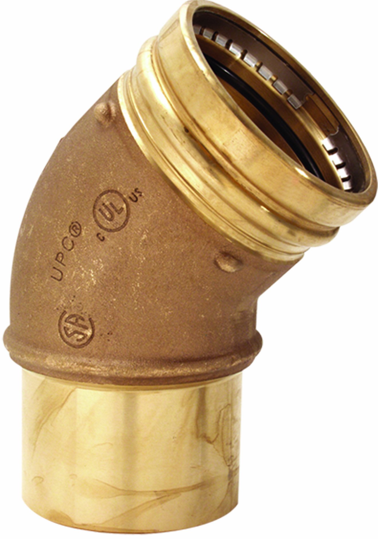 Viega91537 ProPress Bronze XL 45-Degree Elbow with 2-1/2-Inch FTG x P