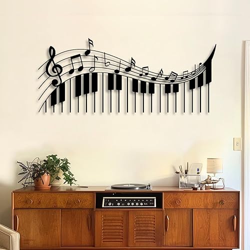 Miniatura 2 de Nota de metal musical para pared, notas musicales y arte de pared de metal para piano, decoración de pared de metal musical, arte de pared de notas