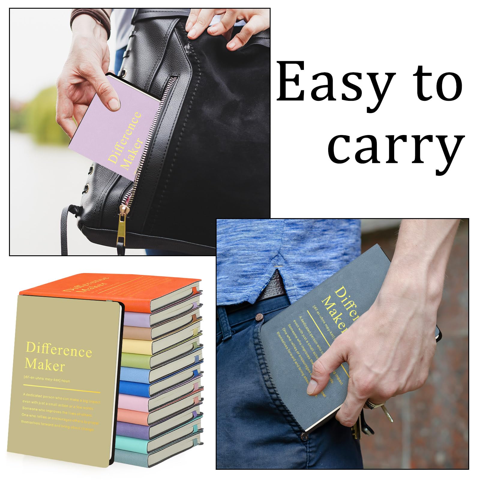 Chiisong Inspirierende Wertschätzungsgeschenke, A6, kleine Leder-Tagebücher, Großpackung, Dankeschön-Geschenk für Frauen, motivierend, verschiedene Hersteller, Notizbuch für Mitarbeiter, Kollegen,