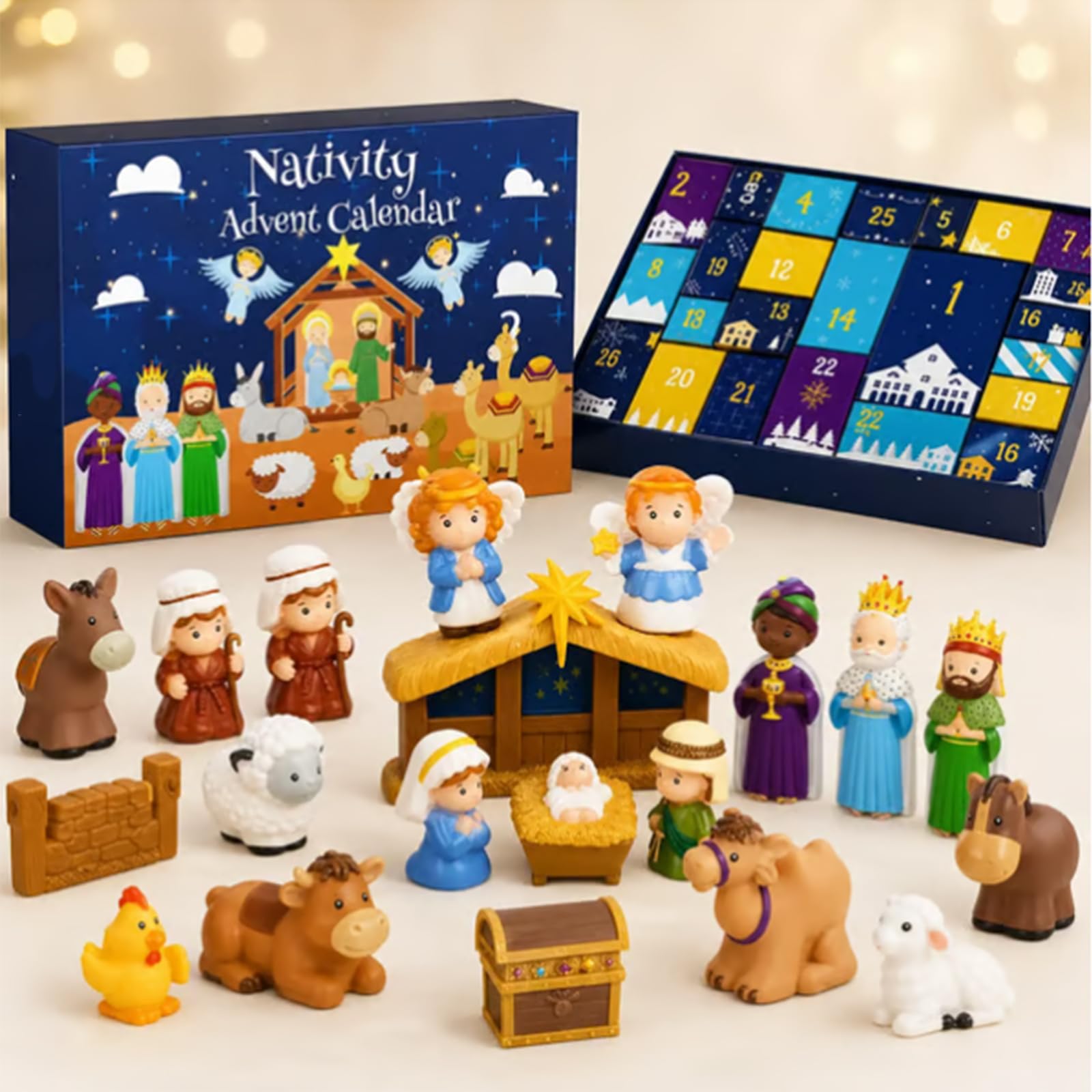 Calendario dell'Avvento Natività 2026 – Set di storie di Natale (1set)