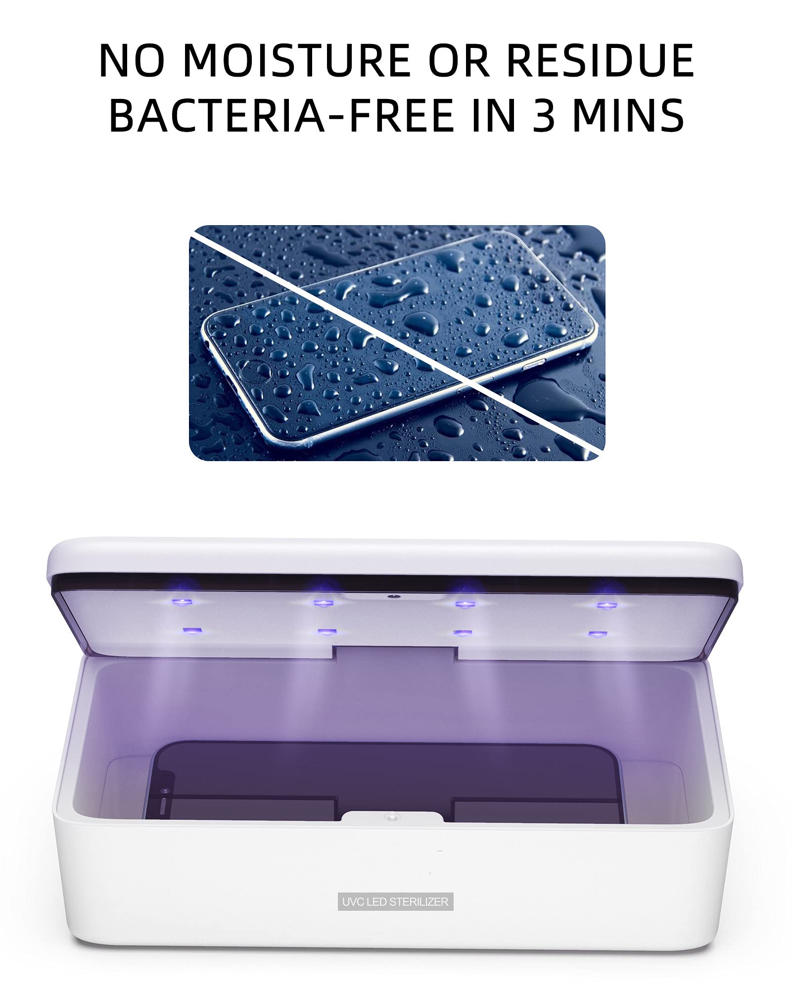 UV Light Sanitizer Box, UV-C Sterilizer Box, UV Phone Sanitizer Box for Smartphone,Jewellery and Household Items