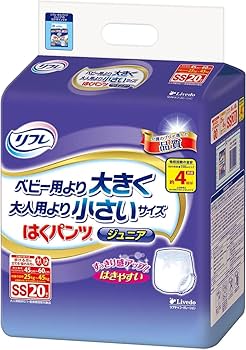 Amazon | リフレ はくパンツジュニア 男女兼用 SSサイズ 20枚入