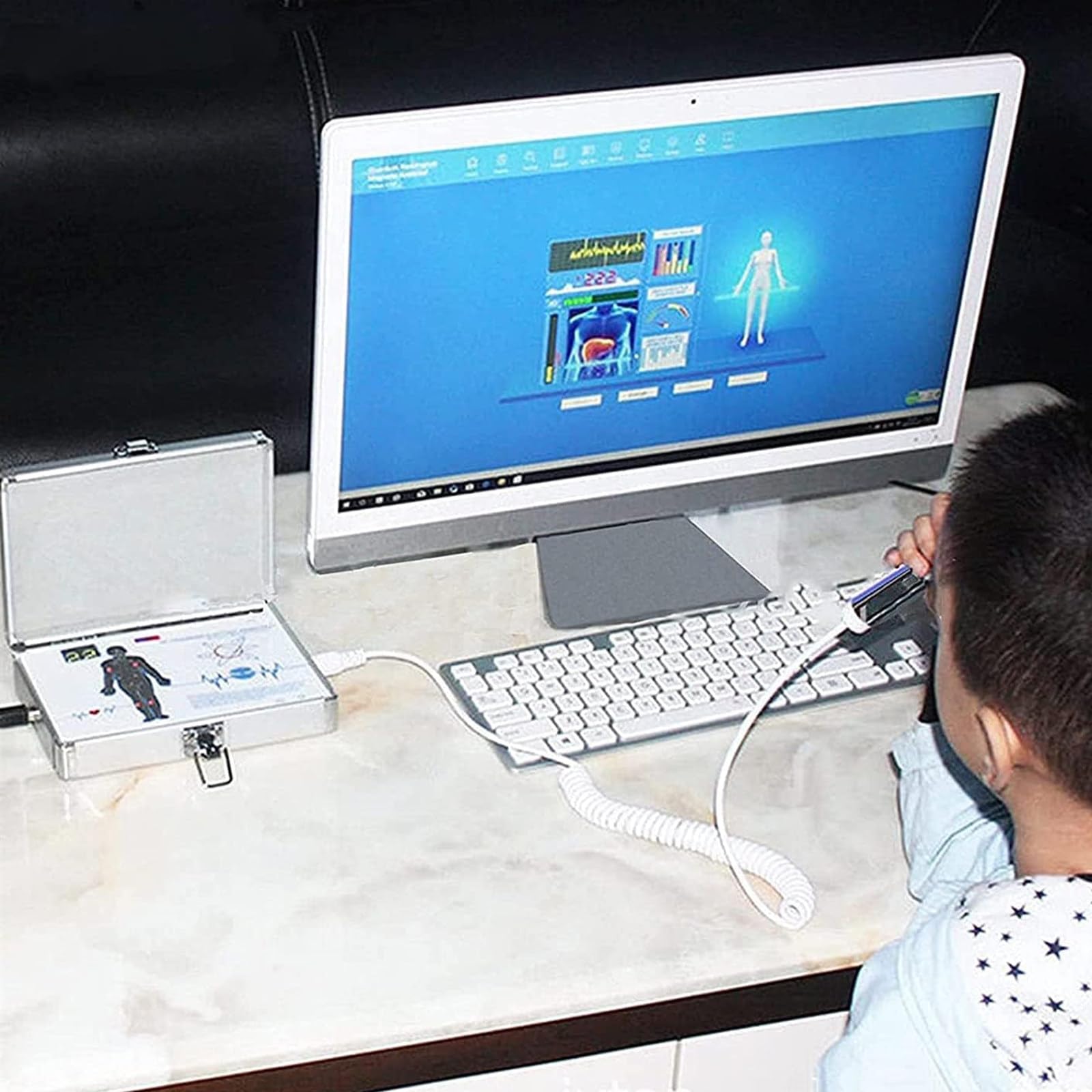 Quantum Resonance Magnetic Analyser, Un EscáNer Multifuncional PortáTil De La Salud De Todo El Cuerpo, con Soporte MultilingüE, AnáLisis DináMico En 3D, para 49 Informes.