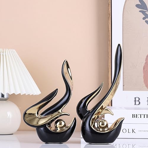 Miniatura 4 de XMGZQ Arte abstracto moderno de mediados de siglo, decoración del hogar, estatuas de porcelana para sala de estar, centros de mesa auxiliares para