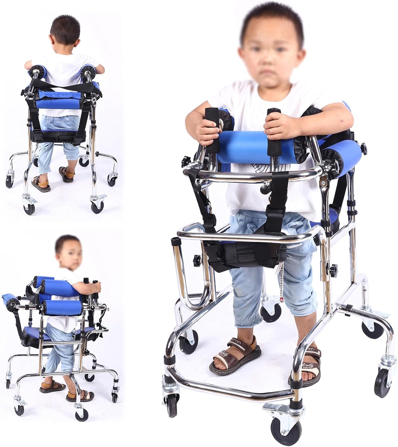 Andadores para niños, andadores para niños con parálisis cerebral, rehabilitación de hemiplejía, marco de pie para niños con discapacidad
