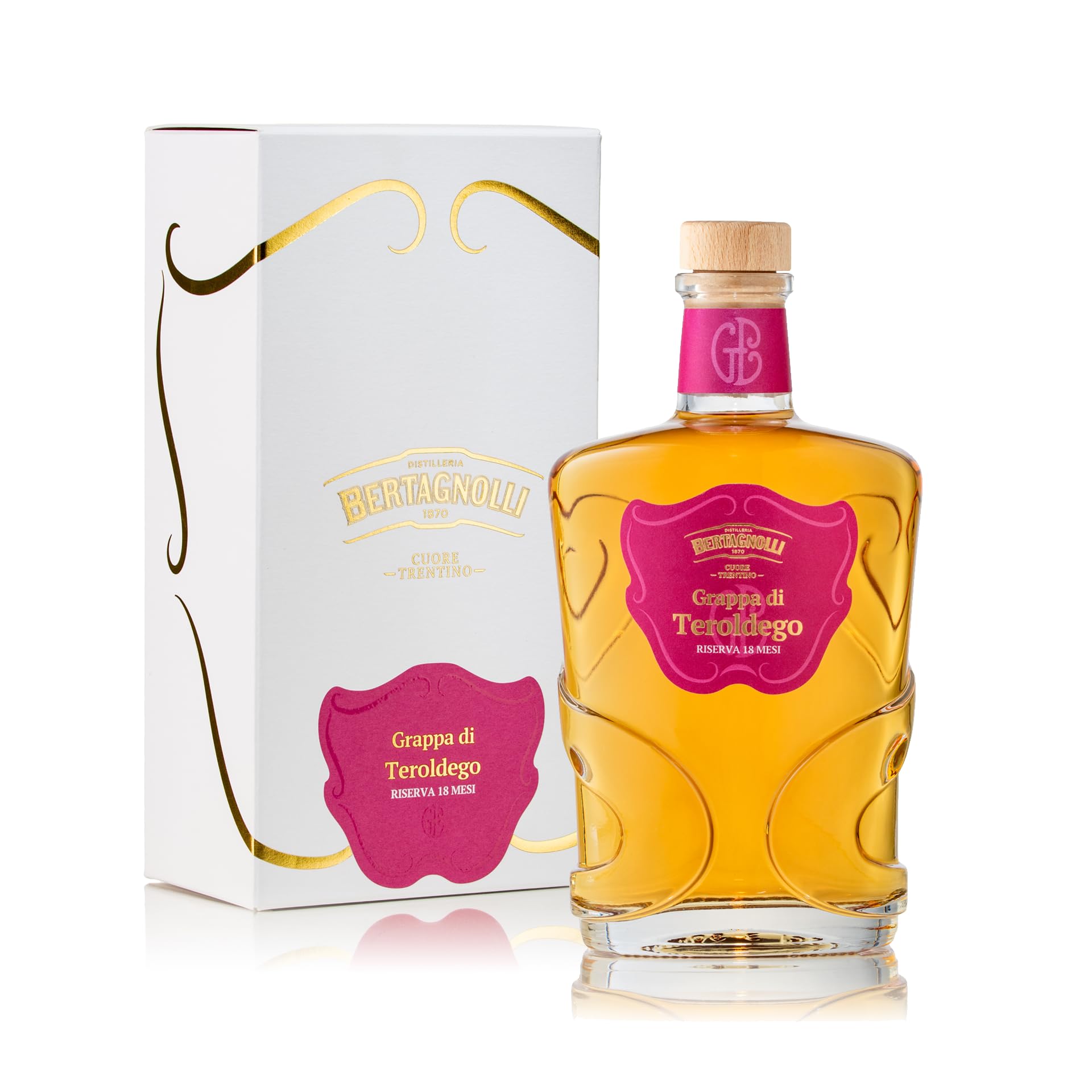 Brennerei Bertagnolli - Grappa Di Teroldego Trentino Barrique - Flasche 0,70 Liter - 42% Vol.