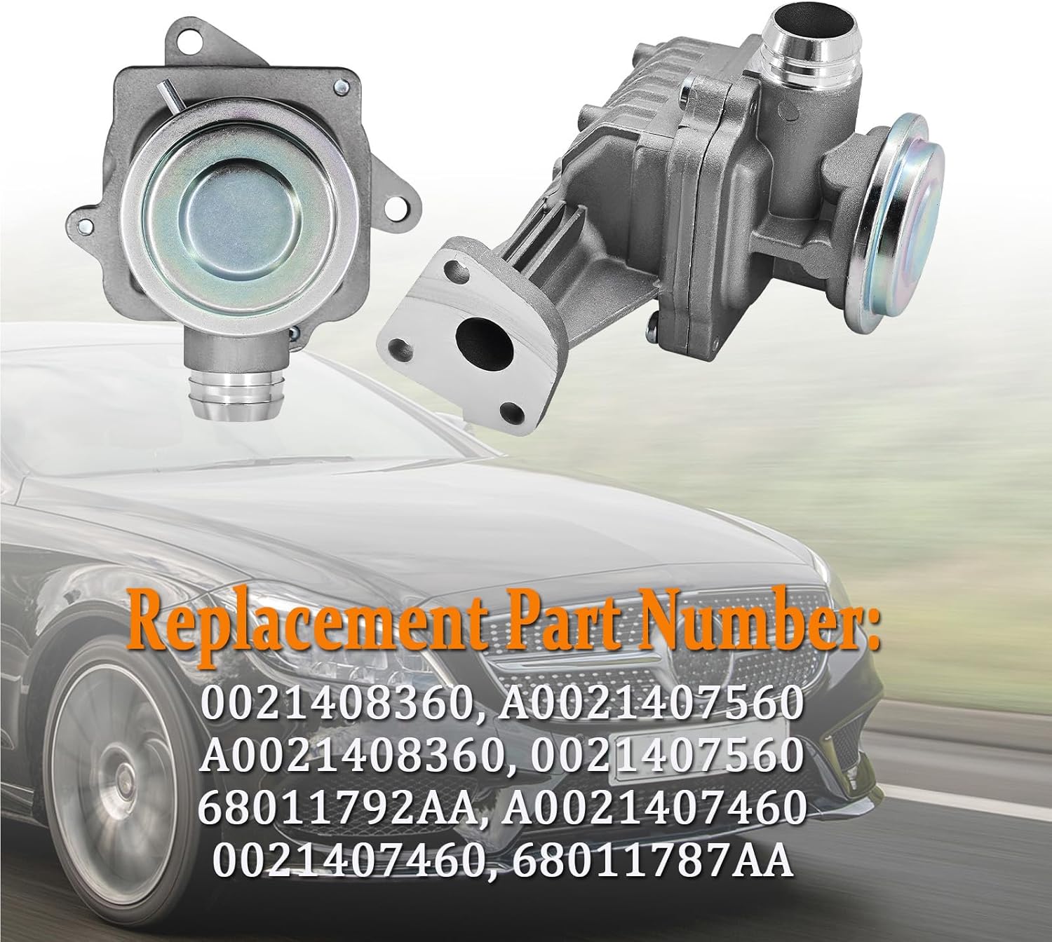 A0021407460 Right Left Secondary Air Injection Check Valve Pair Compatible with Mercedes-Benz C280 C300 C350 E350 E550 G550 S400 S550 2005-2015 Replace# A0021407560 0021407560