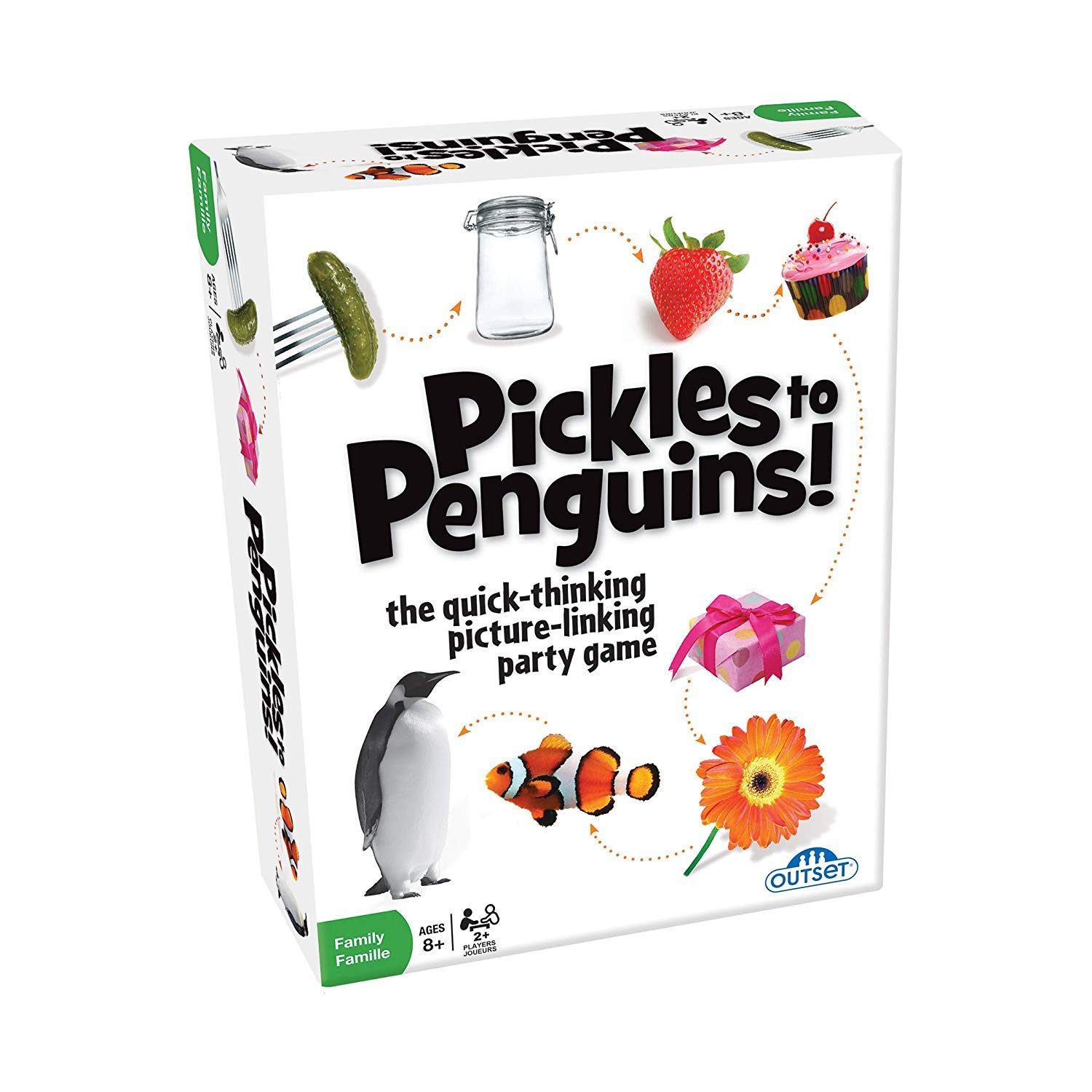 Pickles to Penguins! The Quick-Thinking Picture-Linking Party Game - for 2 or More Players Ages 8 and up by Outset