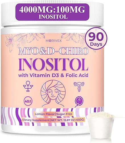 Suplemento de mio-inositol y D-Chiro inositol para mujeres 120 días de suministro