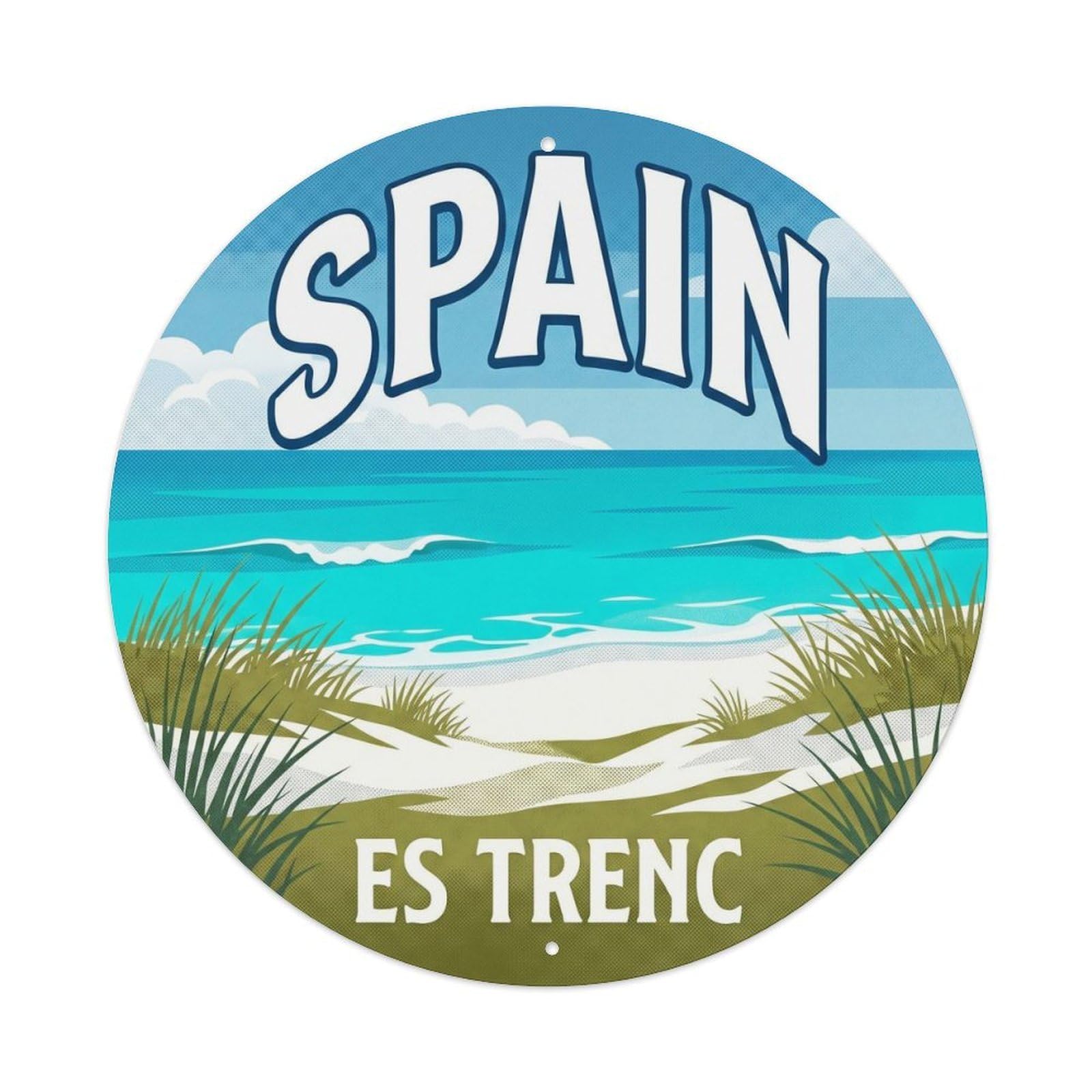 Mallorca Es Trenc Spain Travel Destination Metal Tin Sign