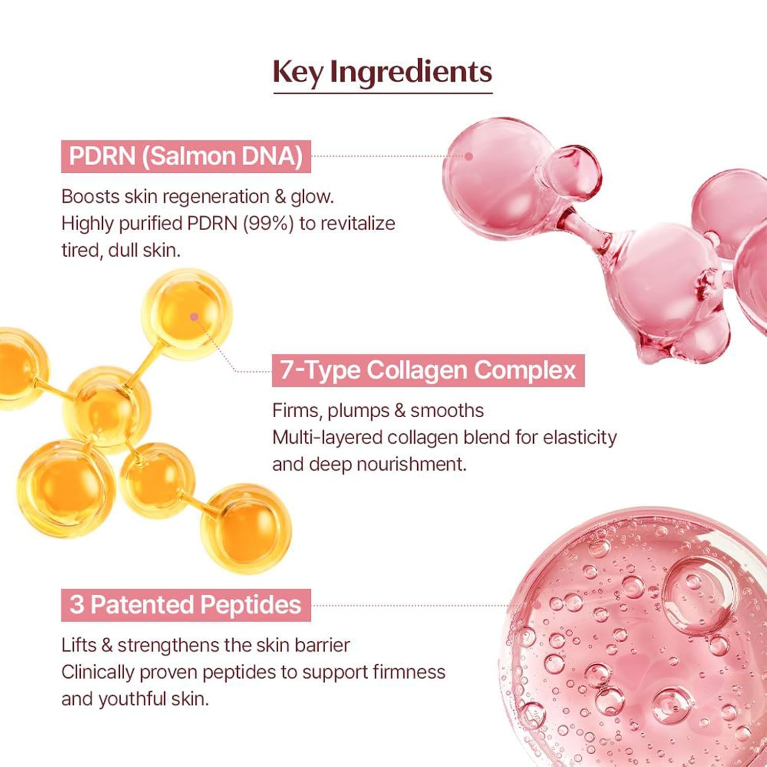 CELORABY Collagen PDRN Bubble Serum with Concentrated Marine Collagen Glass Skin Korean Ampoule Elasticity Booster Peptides Quick Mask Deep Hydration - Image 3