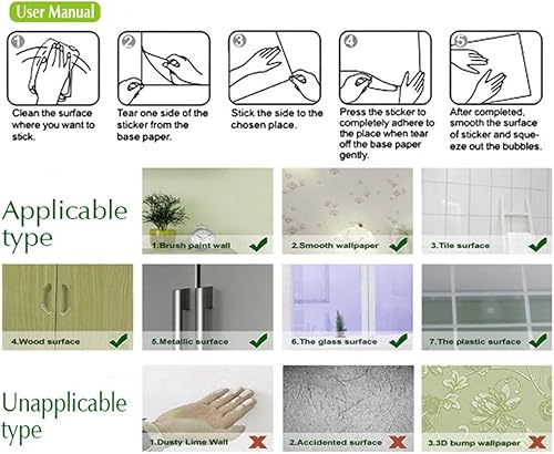 Miniatura 3 de Adhesivos de vinilo para azulejos decorativos para salpicaduras en muro de cocina, paquete de 4 hojas