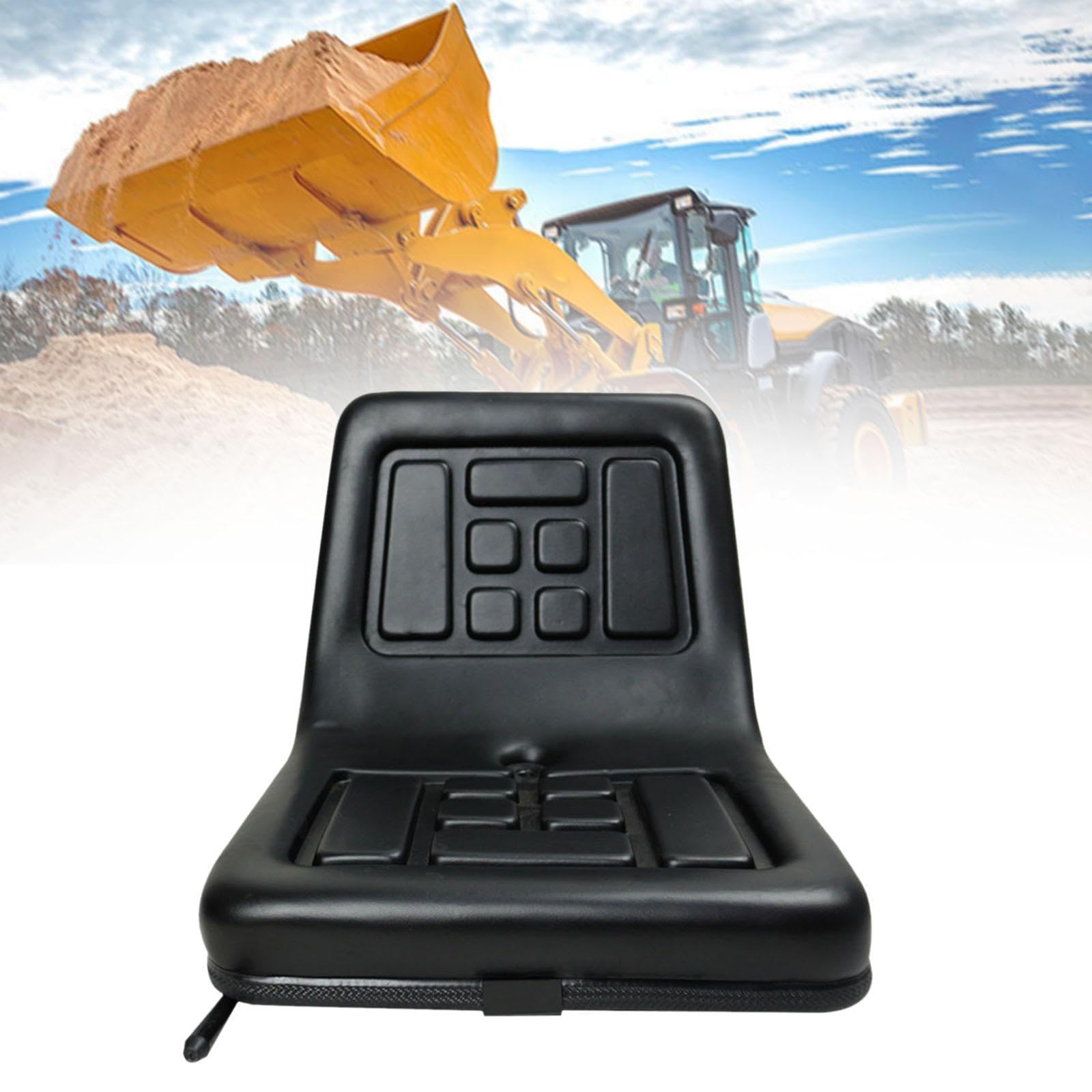 Amagogo Fahrzeugsitz Universal - Verstellbar, Für Traktor, Bagger & Baumaschinen