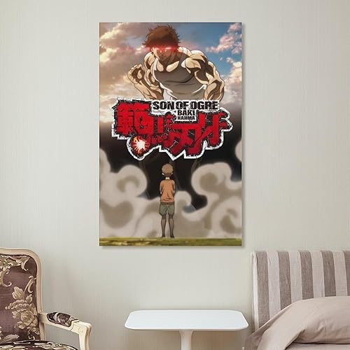 Miniatura 7 de Póster de anime de lucha Baki The Grappler Muscle Man Fitness Decor Poster Wall Art Paintings Lienzo Decoración de pared Decoración del hogar
