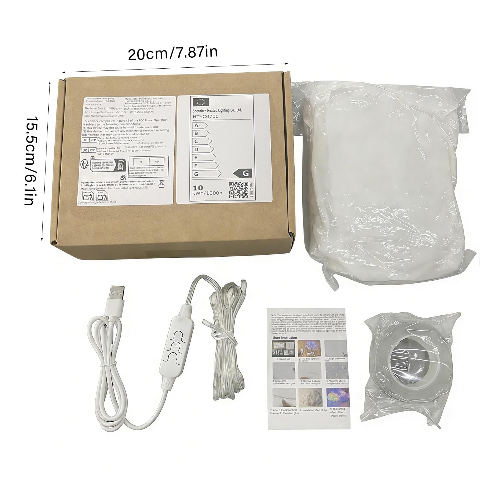 Lampada LED 3D USB Thunder Cloud con Illuminazione Musicale d ' Atmosfera per la Camera da Letto, Decorazione per Feste, luci per Feste