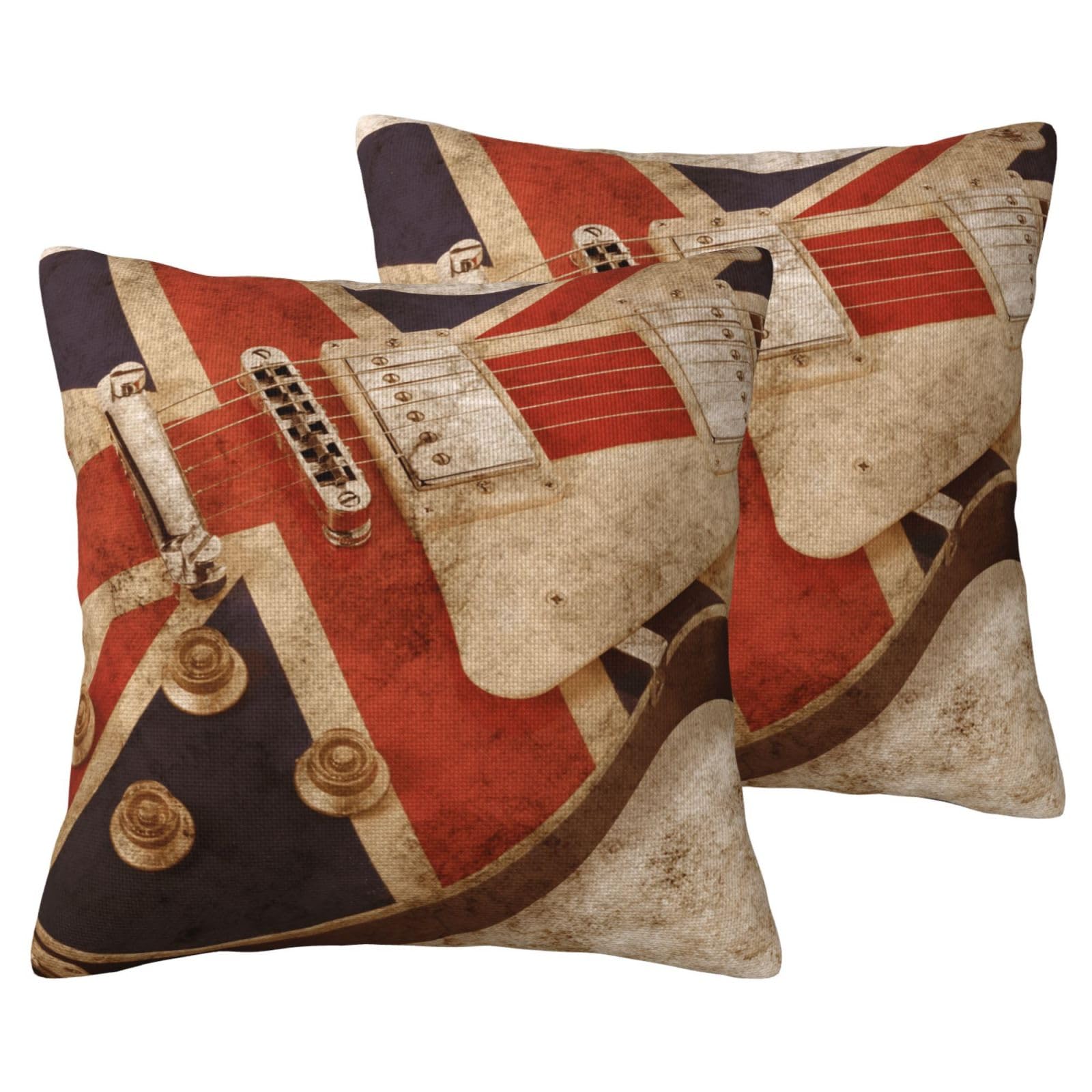 Taies d'oreiller lin motif drapeau britannique pour rénover vos coussins
