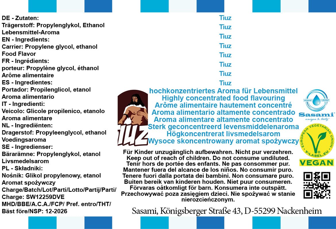 Tiuz Aroma Konzentrat - Vegan - Sasami - 100ml